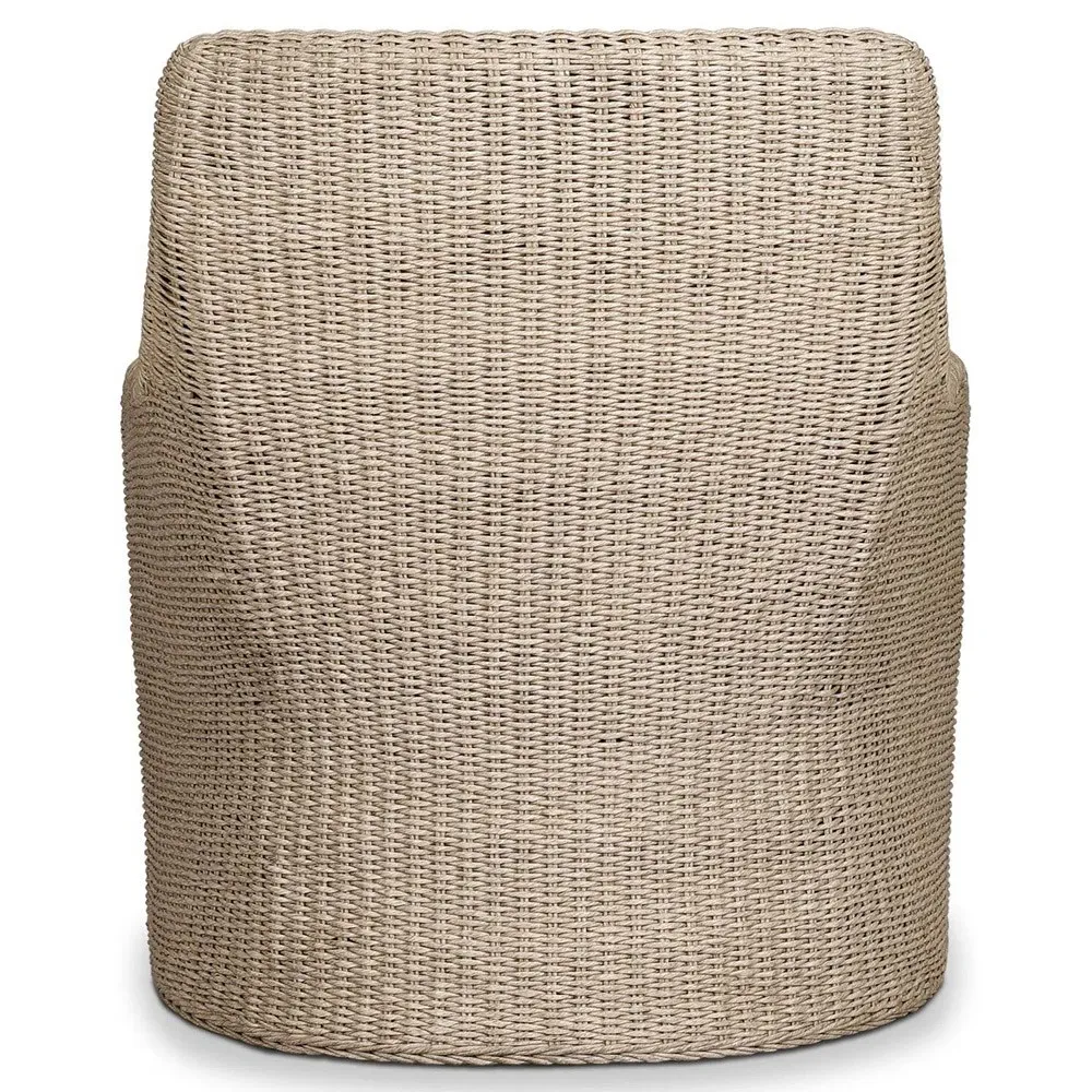 Heather Woven Outdoor Lounge Chair - White