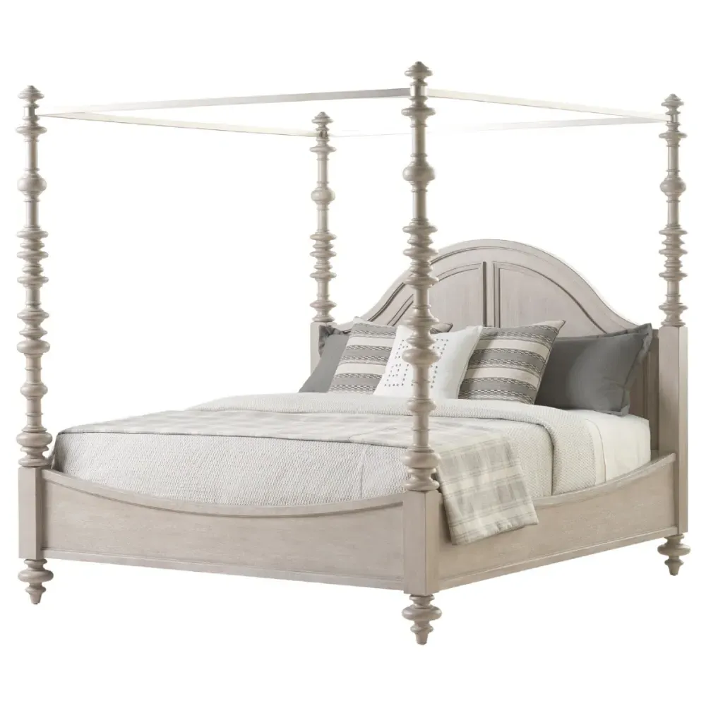 Heathercliff Queen Size Canopy Bed - Beige image