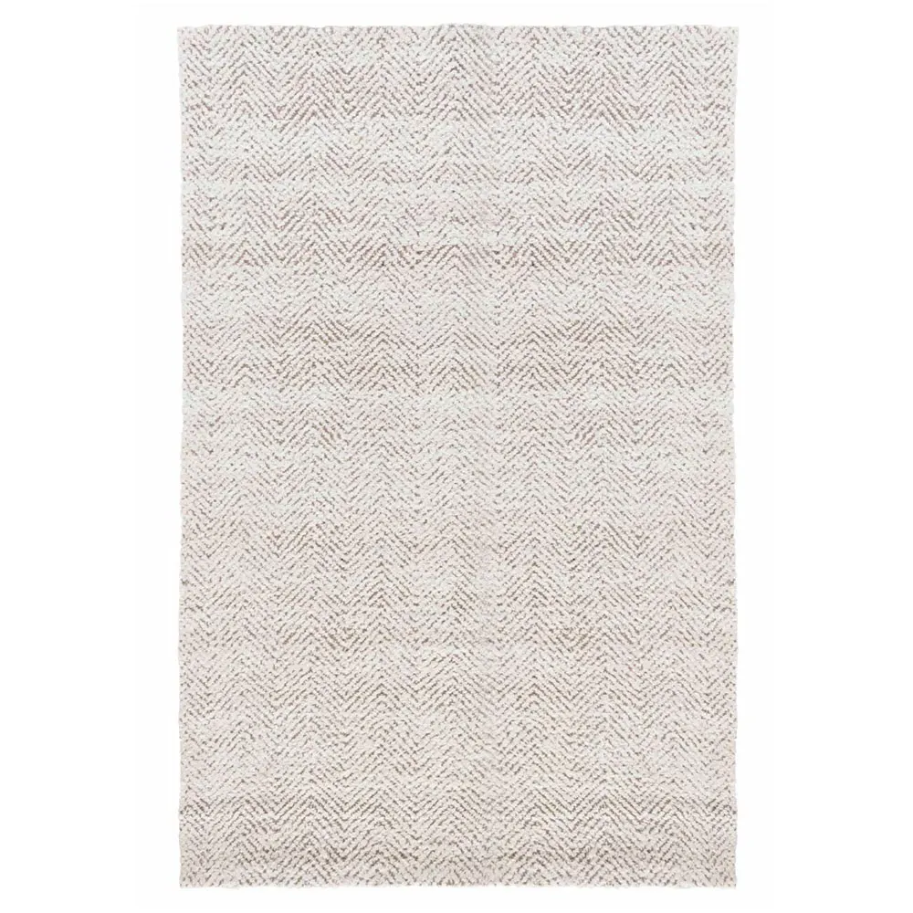 Hedi Herringbone Patterned Jute Rug - White