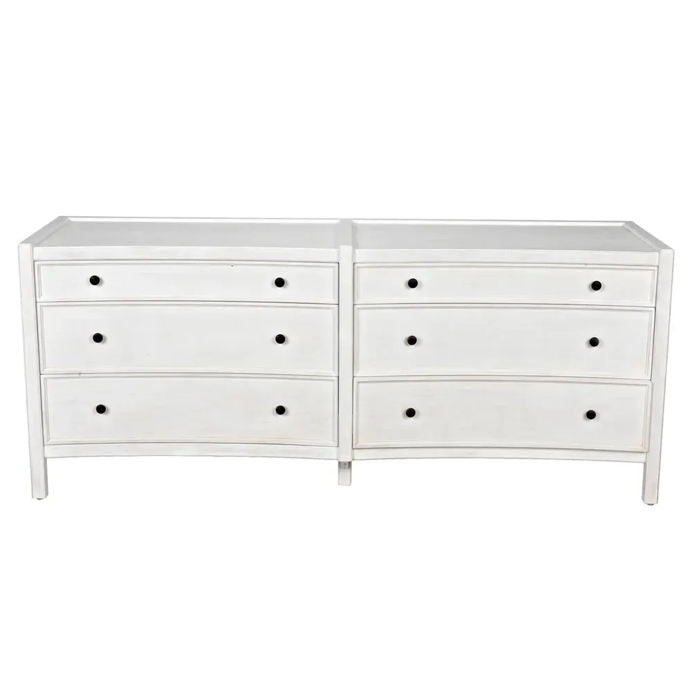 Helaena Double Dresser - Whitewash, Mahogany