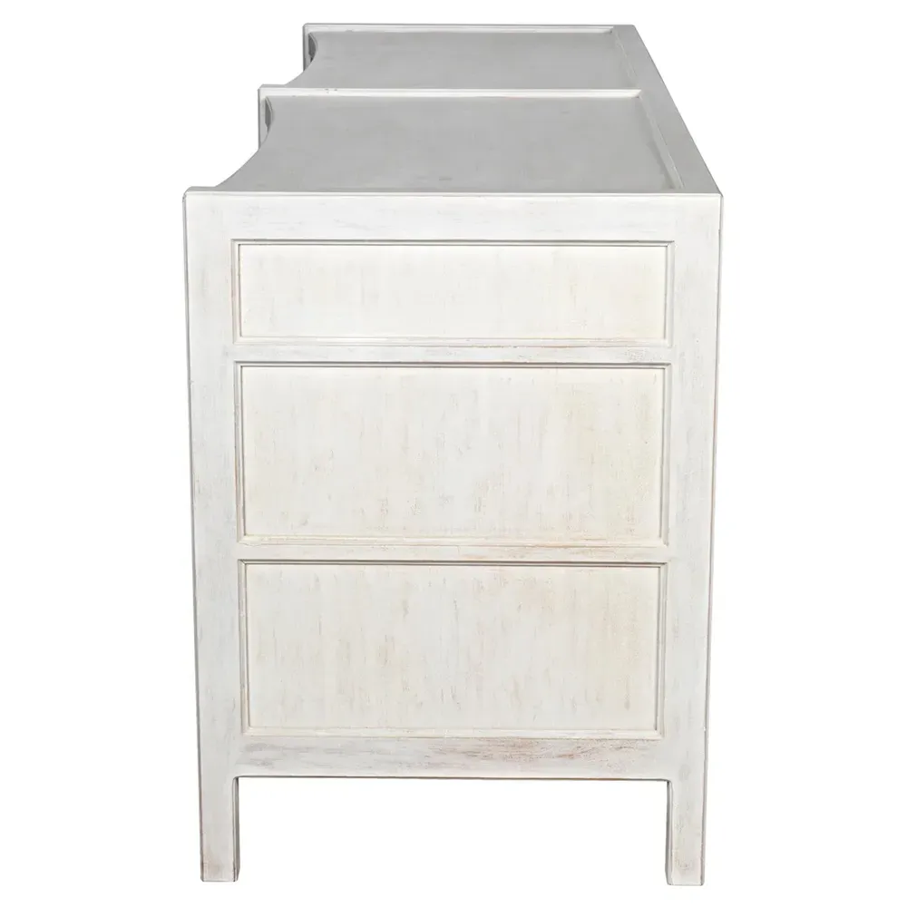 Helaena Double Dresser - Whitewash, Mahogany