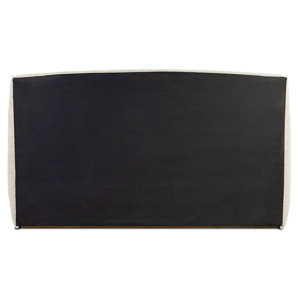 Helen King Size Wingback Bed - Beige, Oak