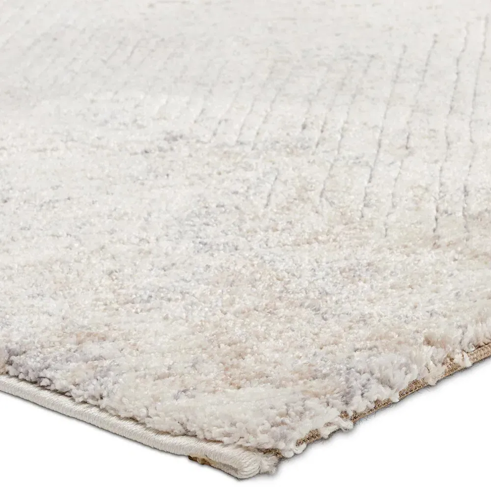 Helena Geometric Patterned Rug - Cream