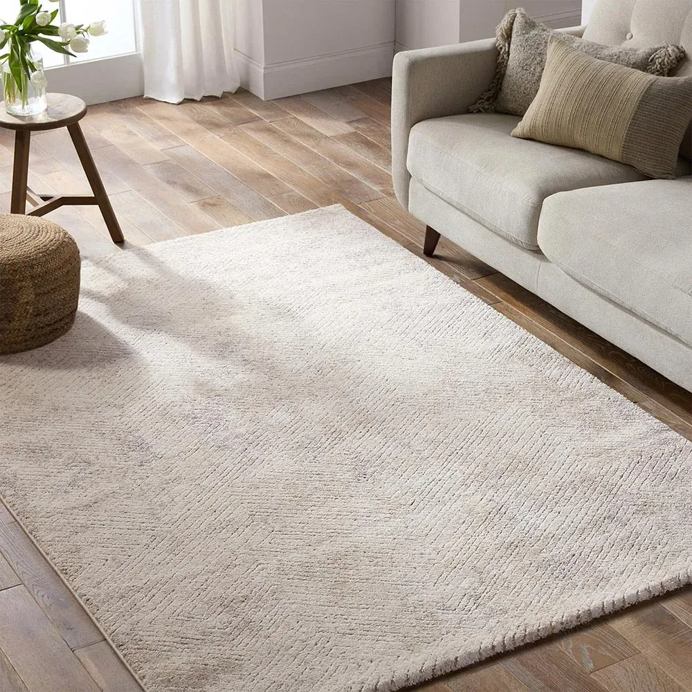 Helena Geometric Patterned Rug - Cream