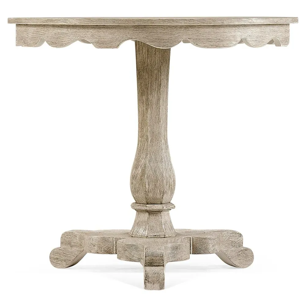Helena Round Pedestal Bistro Table - Grey, Oak
