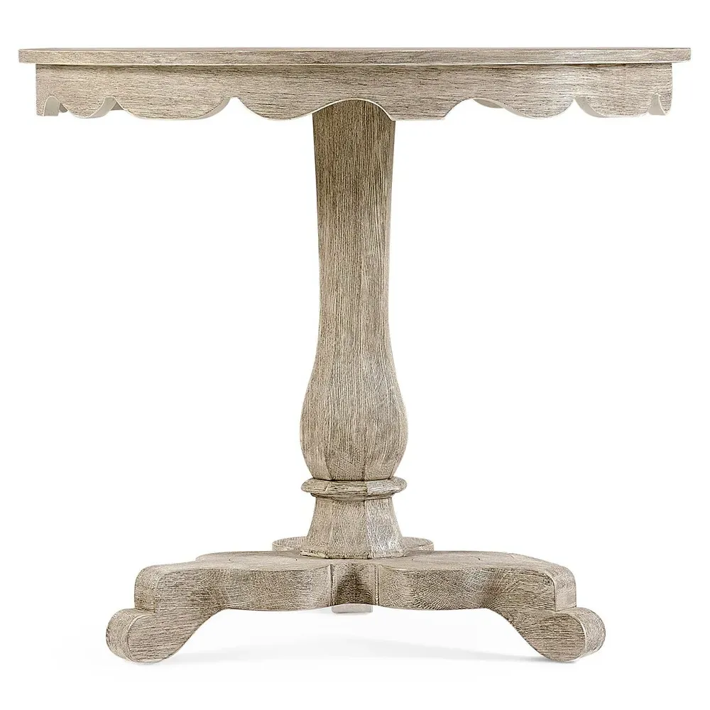 Helena Round Pedestal Bistro Table - Grey, Oak
