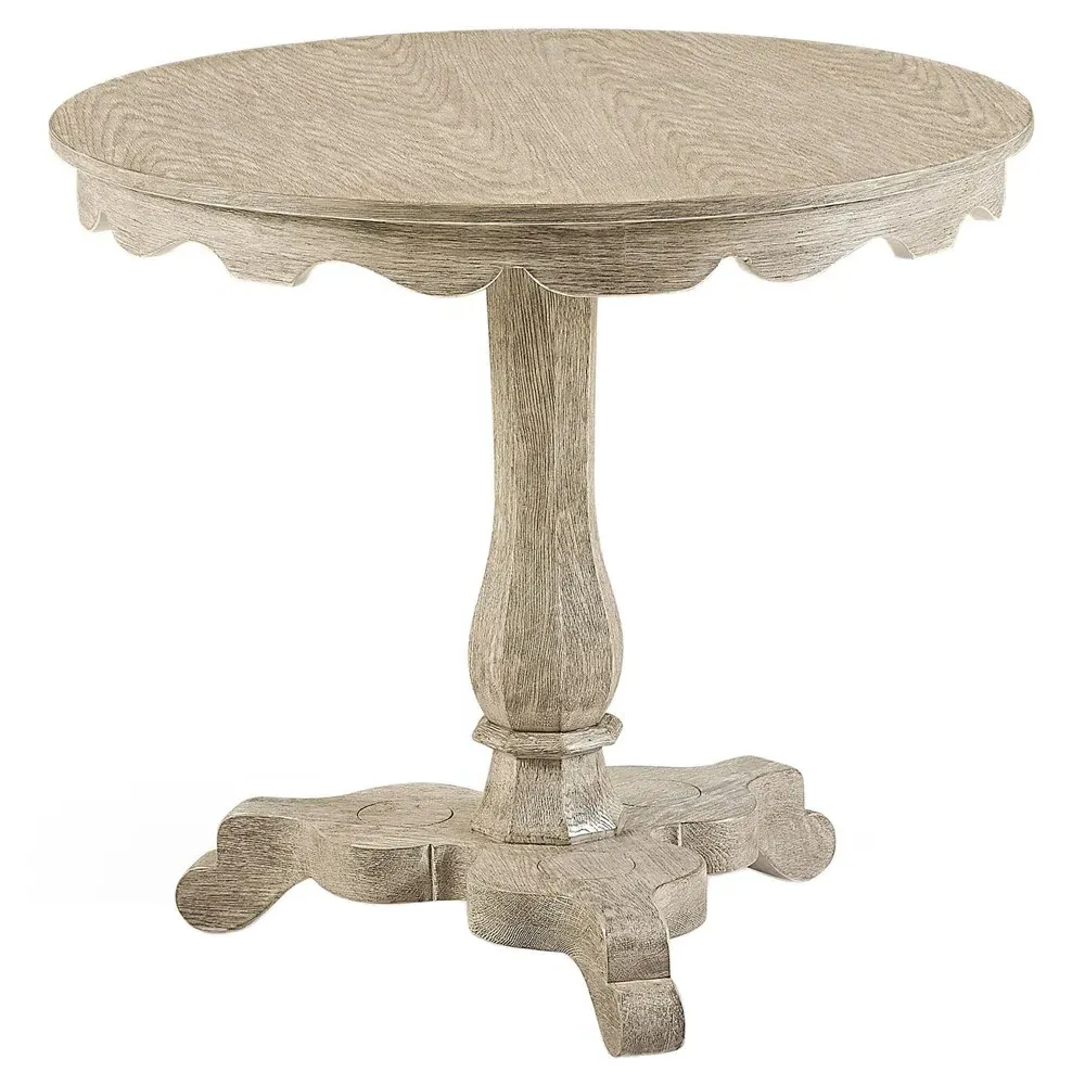 Helena Round Pedestal Bistro Table - Grey, Oak