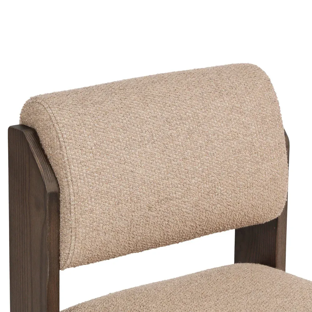 Helena Upholstered Dining Side Chair - Beige, Ash Wood