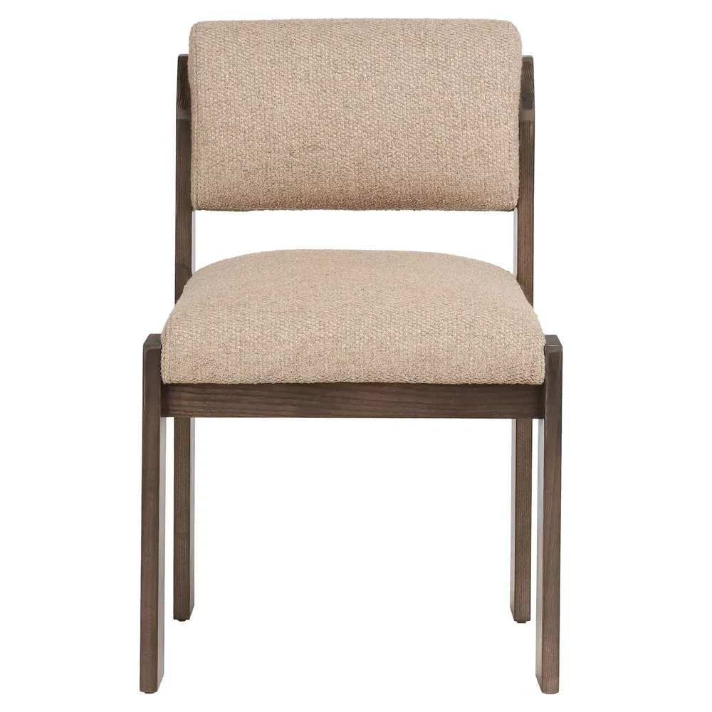 Helena Upholstered Dining Side Chair - Beige, Ash Wood image