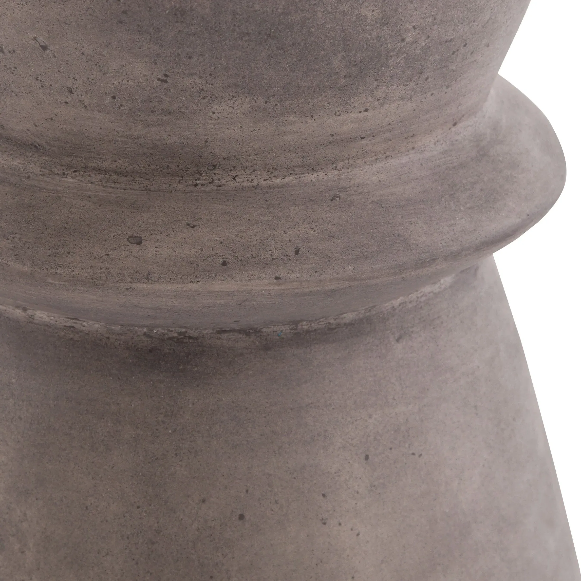 Helio Hourglass Side Table - Dark Grey, Concrete