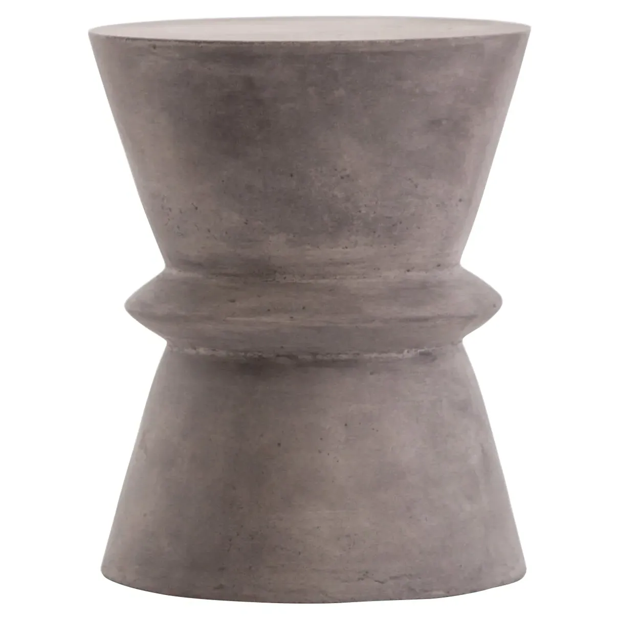 Helio Hourglass Side Table - Dark Grey, Concrete