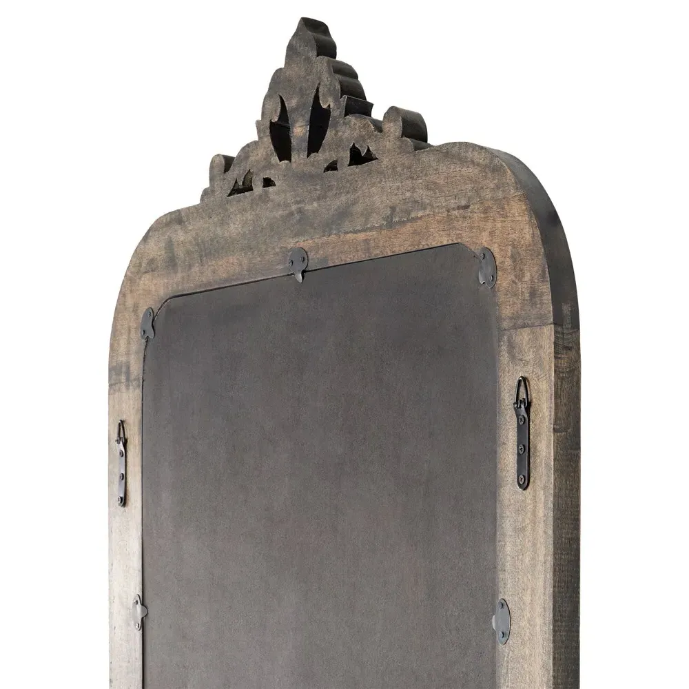 Helix Full Length Floor Mirror - Dark Brown, Mango Wood