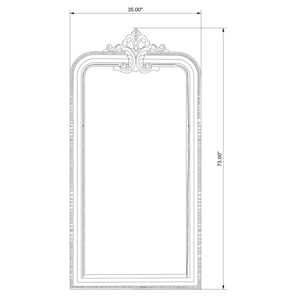 Helix Full Length Floor Mirror - Dark Brown, Mango Wood