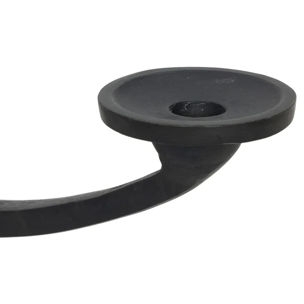 Helvia Candleholder - Antique Black, Aluminum