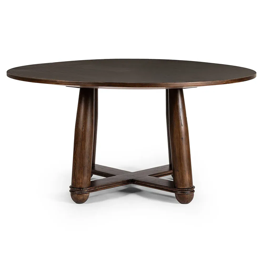 Hemmings Round Dining Table - Brown, Pine