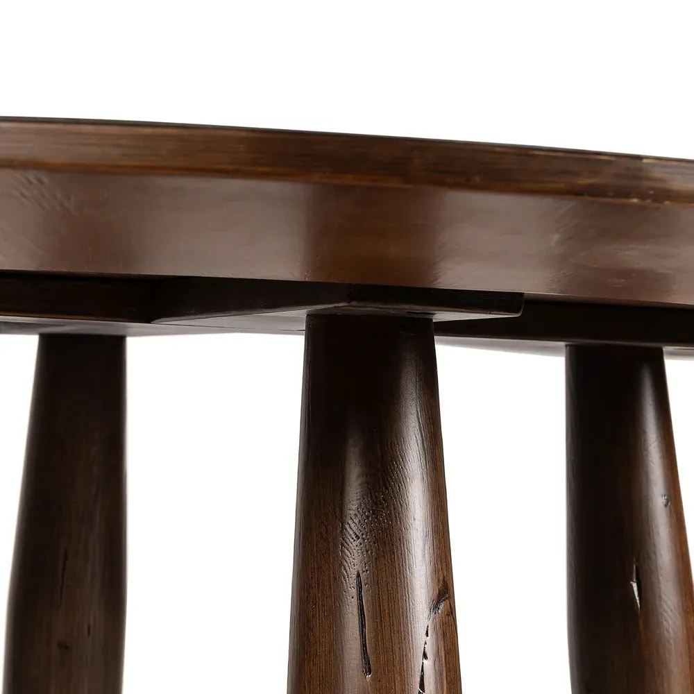 Hemmings Round Dining Table - Brown, Pine