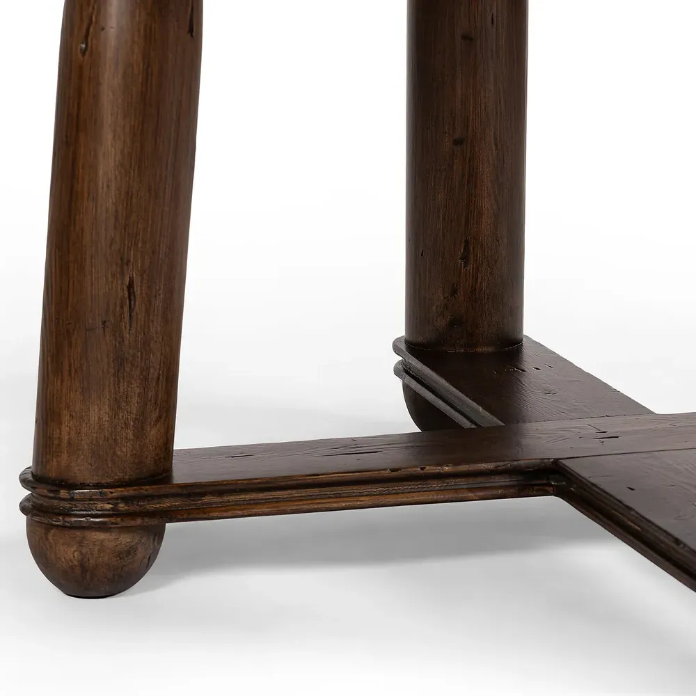 Hemmings Round Dining Table - Brown, Pine