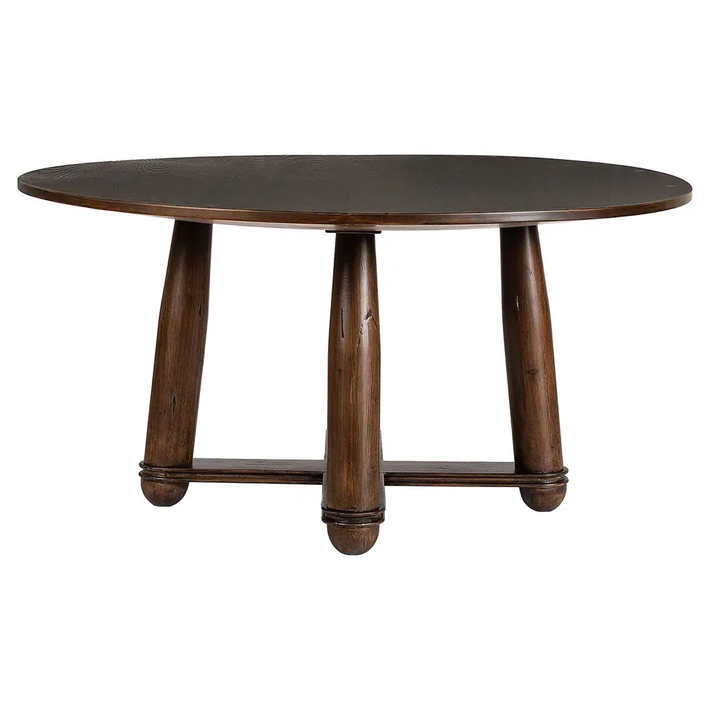 Hemmings Round Dining Table - Brown, Pine