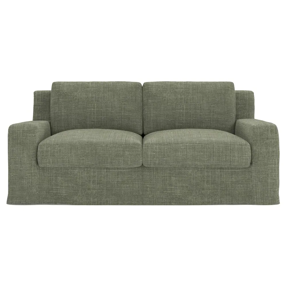Henri Performance Slipcovered Loveseat - Moss