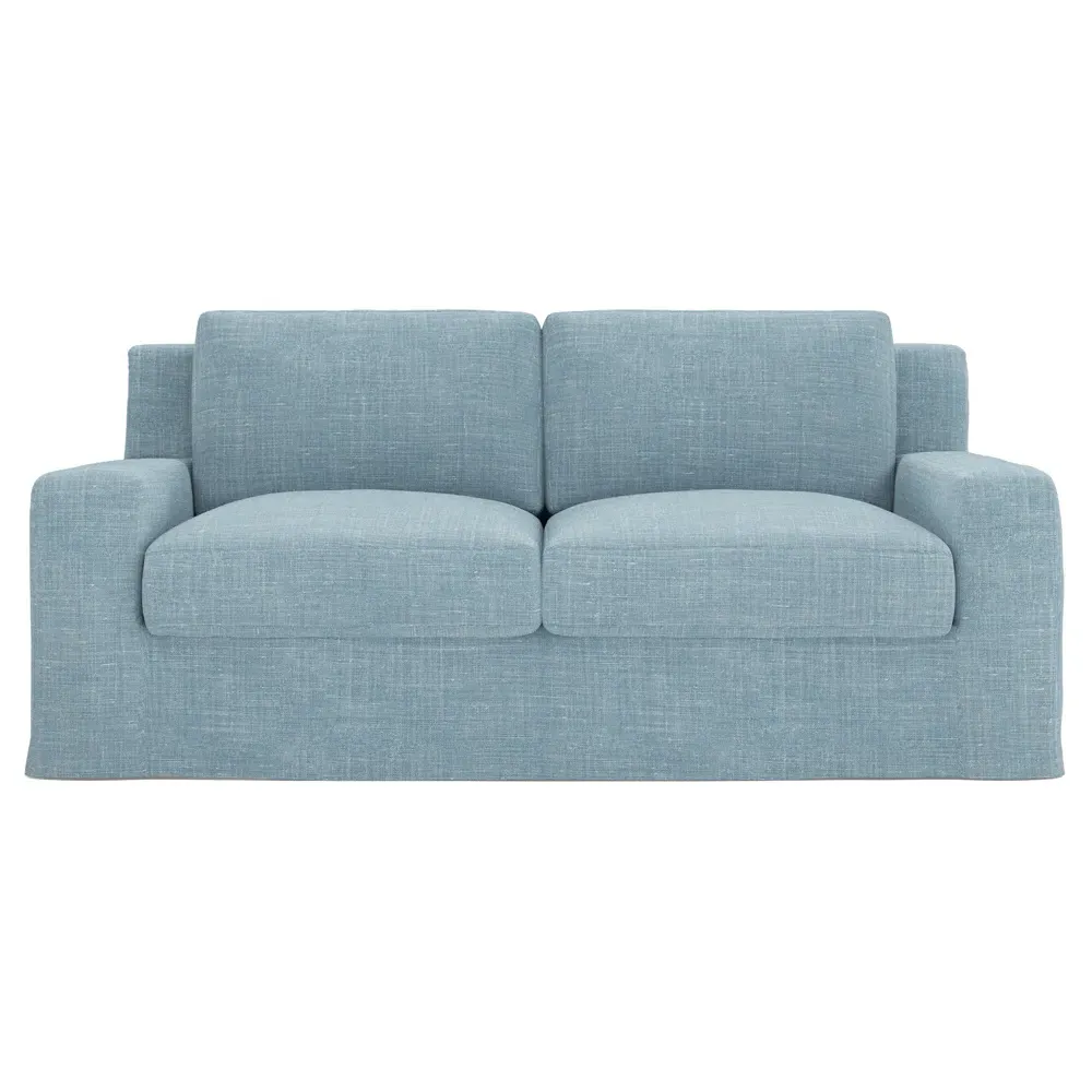 Henri Performance Slipcovered Loveseat - Serene Sky