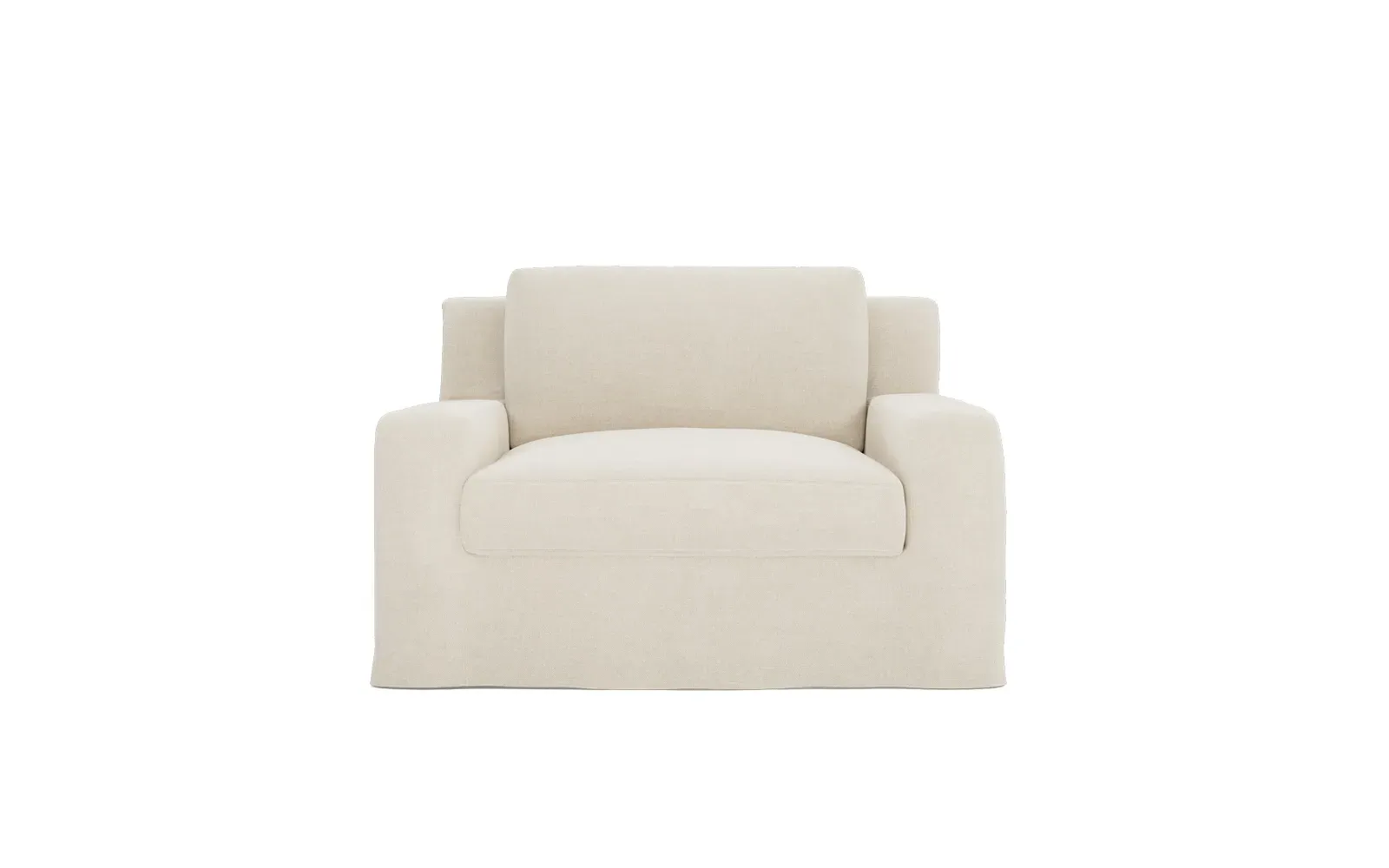 Henri Slipcovered Chair and a Half - Chalk