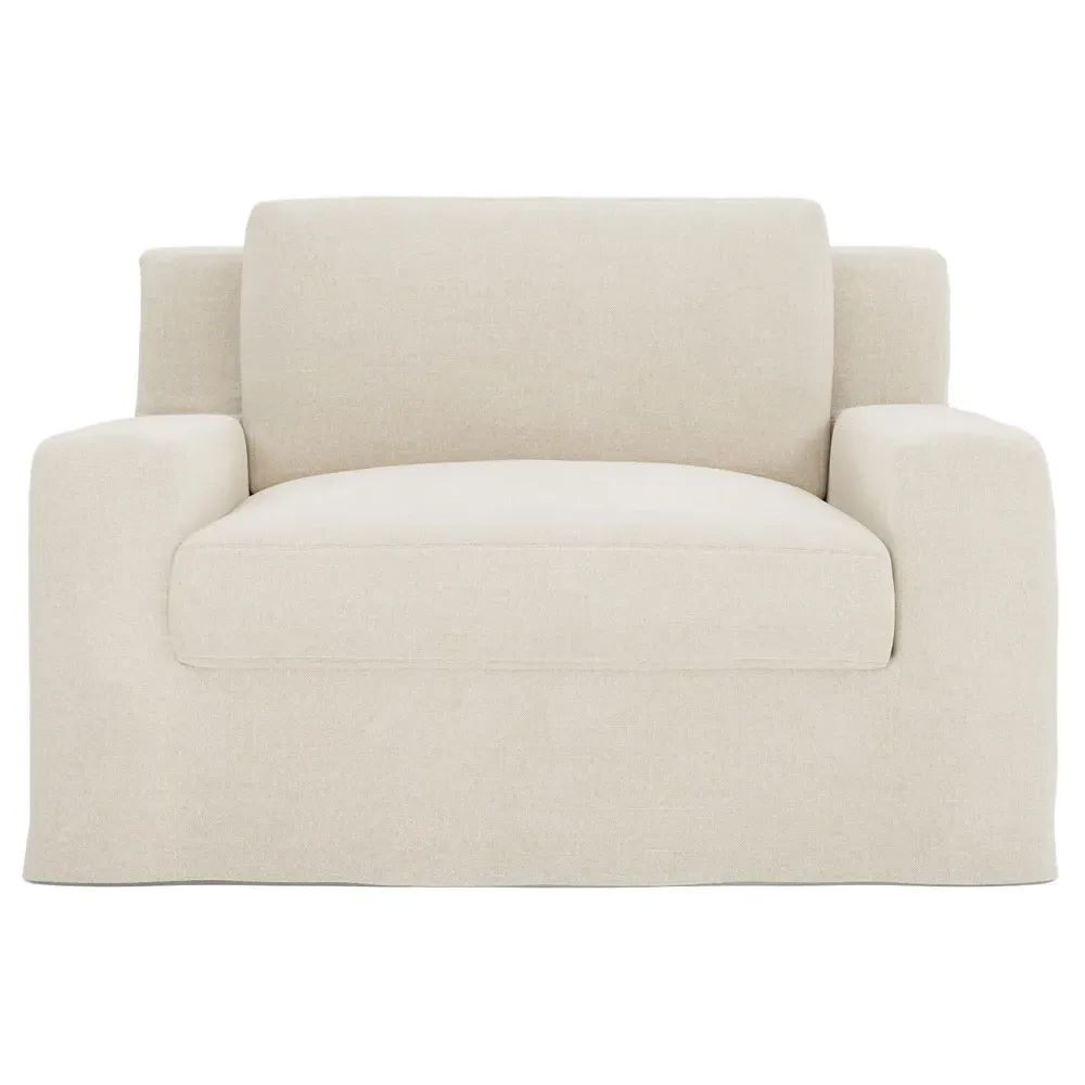 Henri Slipcovered Chair and a Half - Chalk