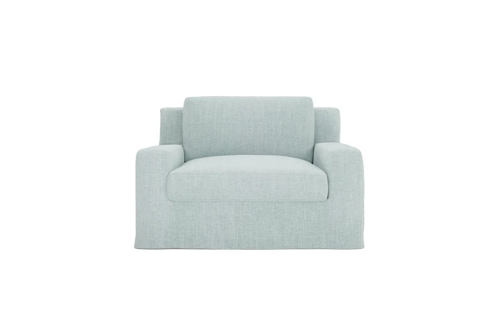 Henri Slipcovered Chair and a Half - Coastal Sky