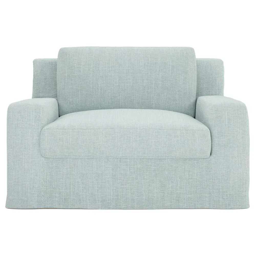 Henri Slipcovered Chair and a Half - Coastal Sky image