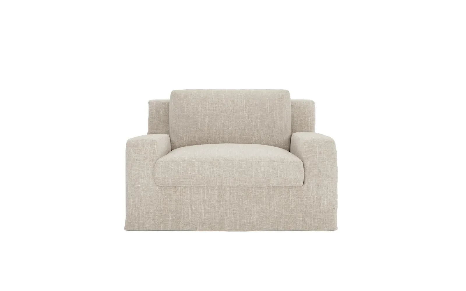 Henri Slipcovered Chair and a Half - Sand