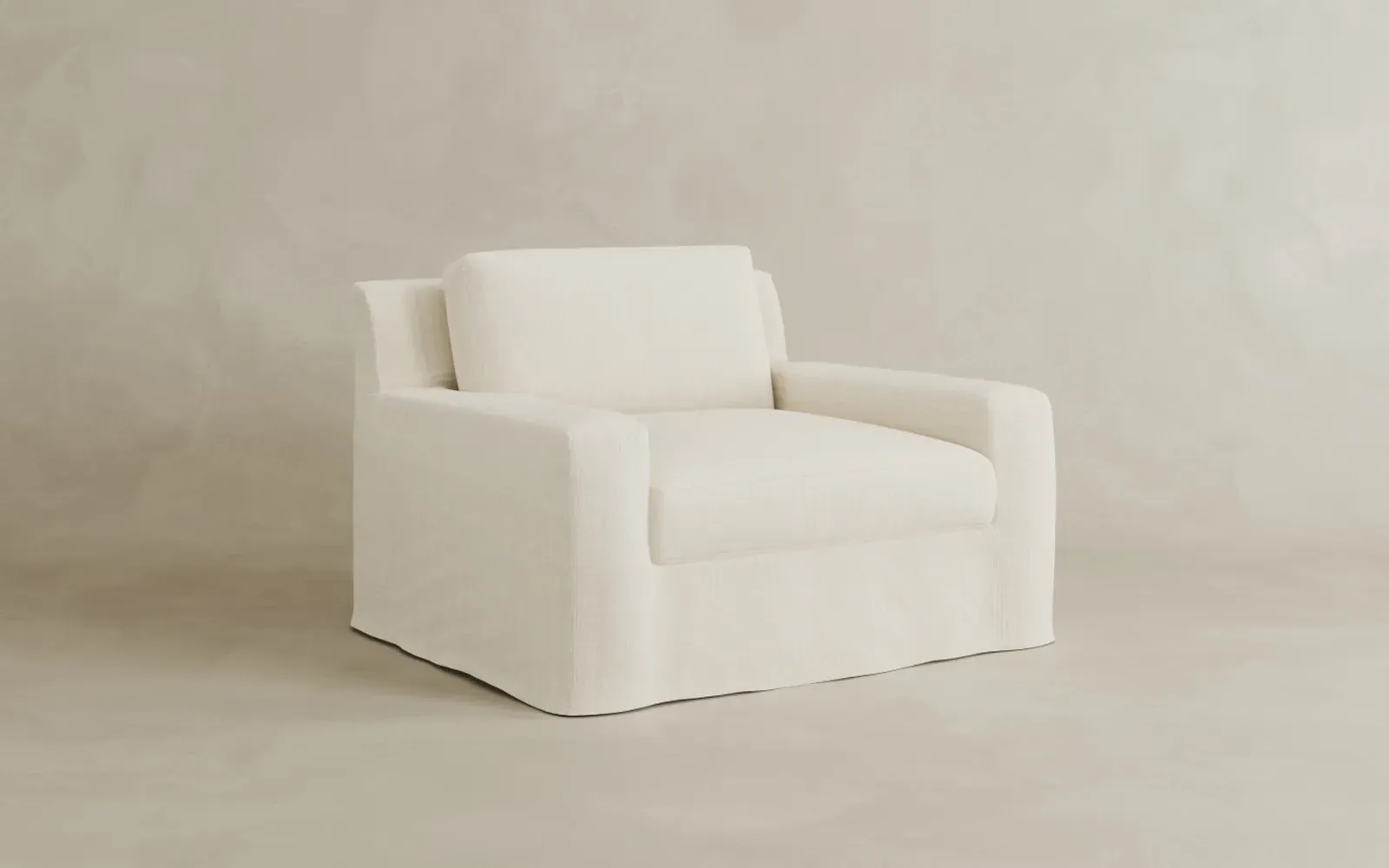 Henri Slipcovered Chair and a Half - Sand