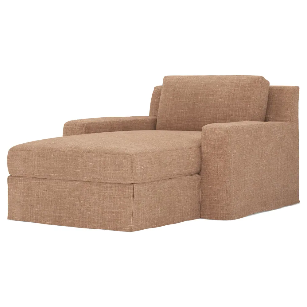 Henri Slipcovered Chaise - Apricot image