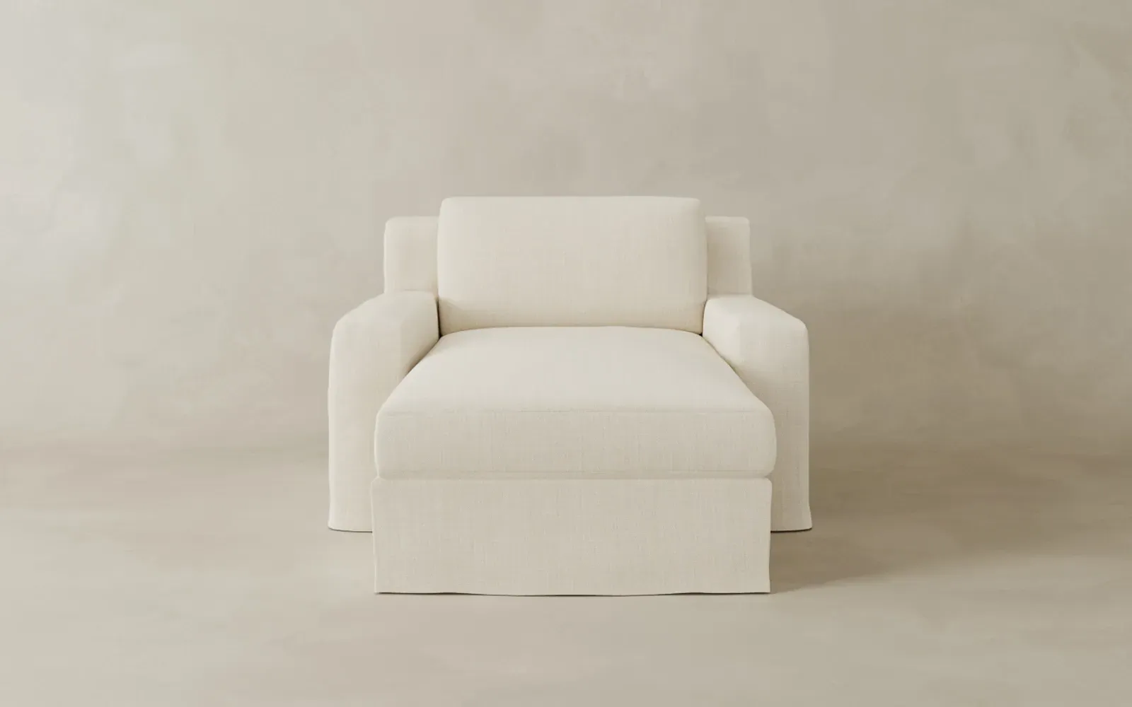 Henri Slipcovered Chaise - Natural