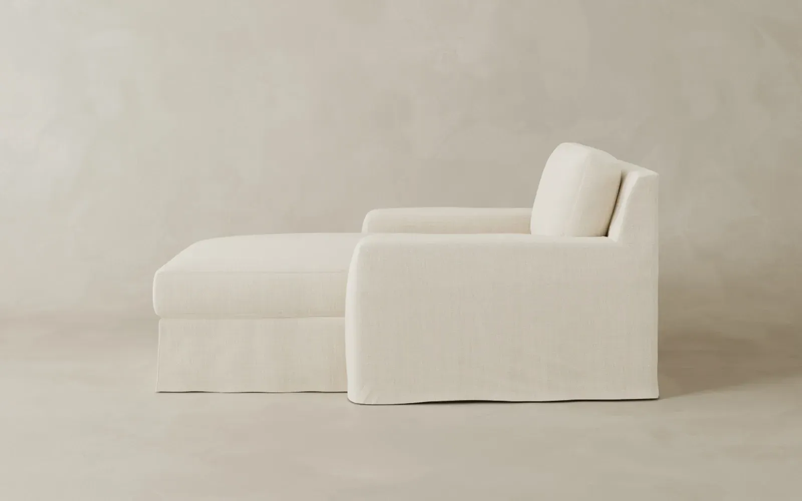 Henri Slipcovered Chaise - Serene Sky