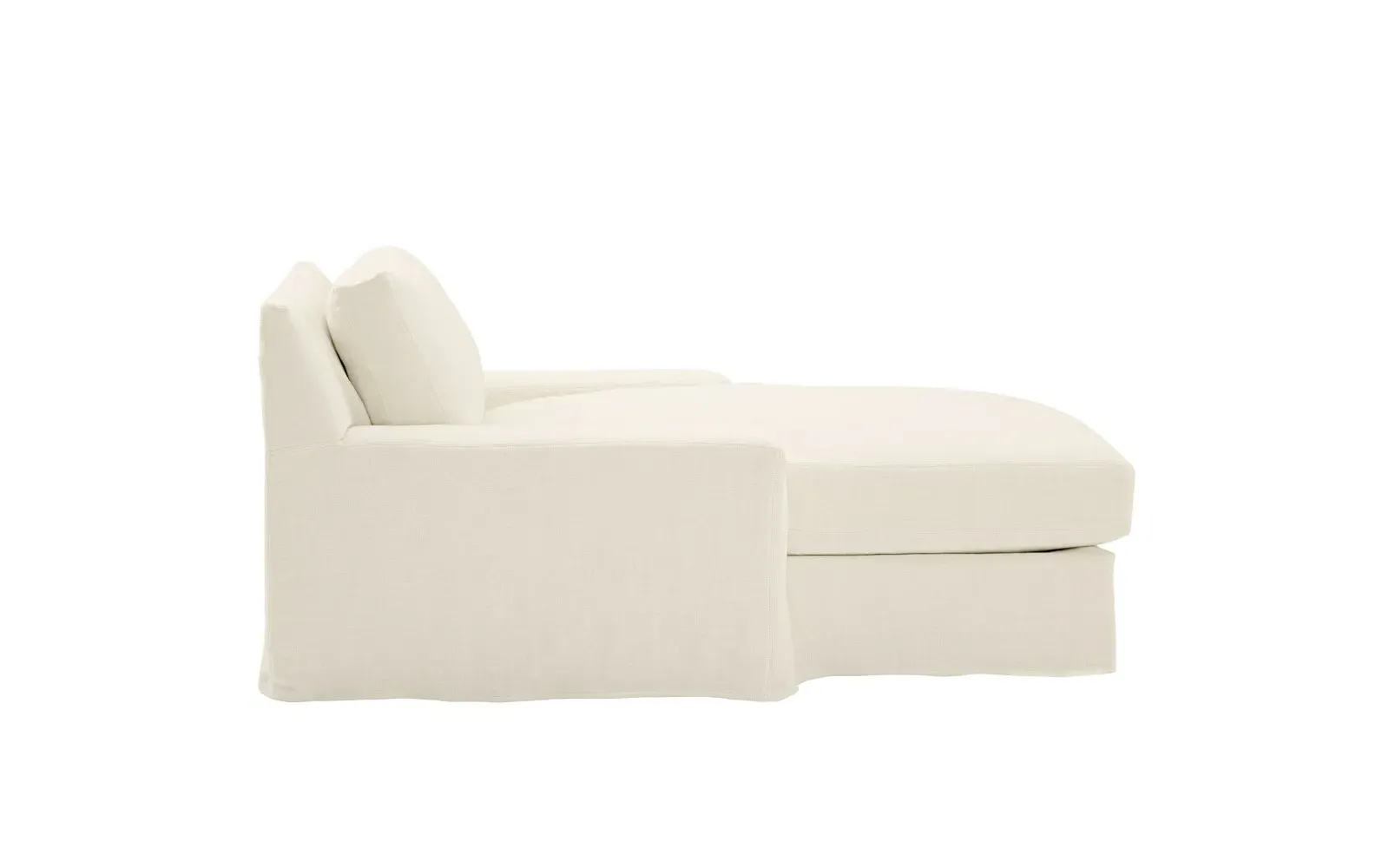 Henri Slipcovered Chaise - Soft Ivory