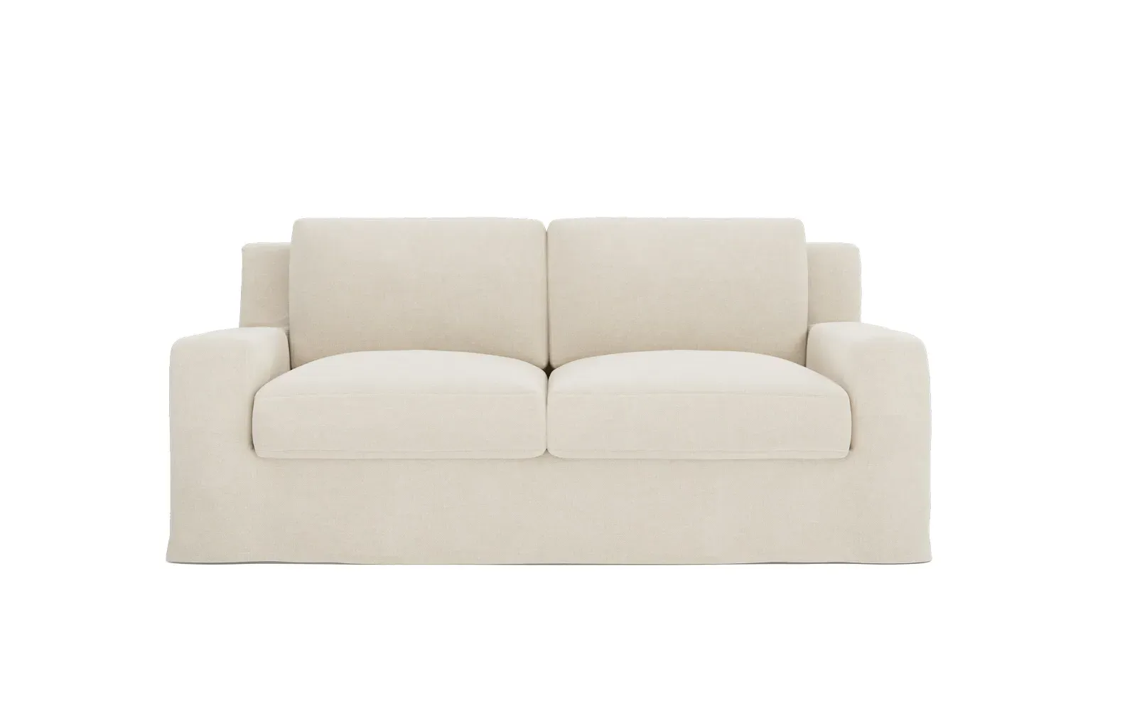Henri Slipcovered Loveseat - Chalk