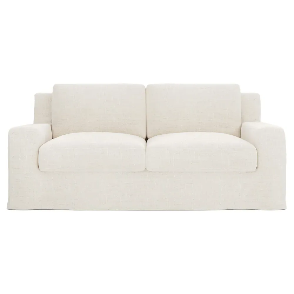 Henri Slipcovered Loveseat - Natural