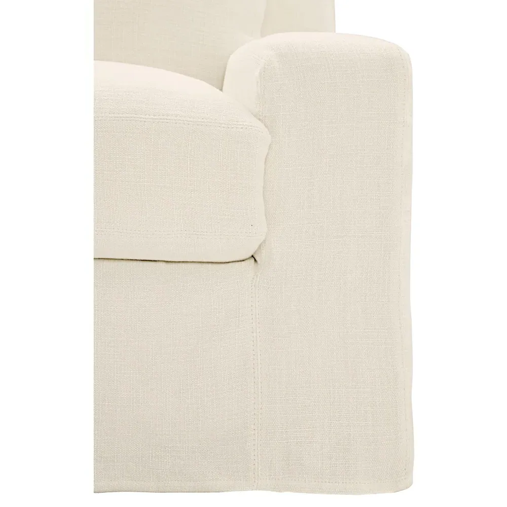 Henri Slipcovered Loveseat - Soft Ivory