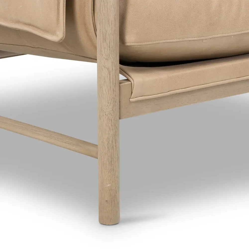 Henry Rustic Lodge Arm Chair - Brown, Leather