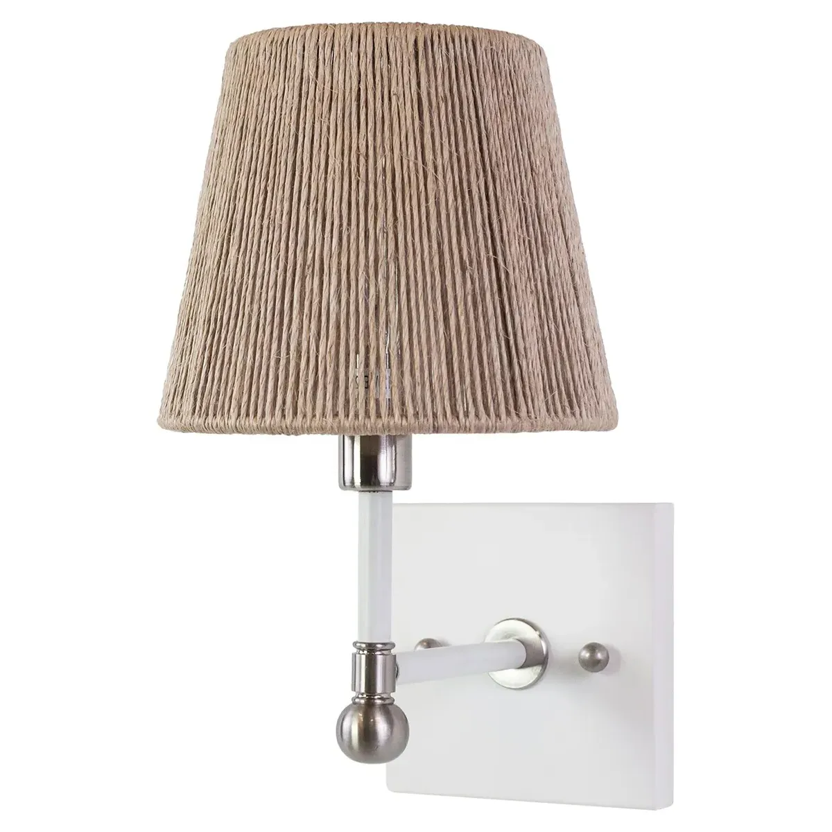 Hensley Armed Sconce - Nickel, Hemp