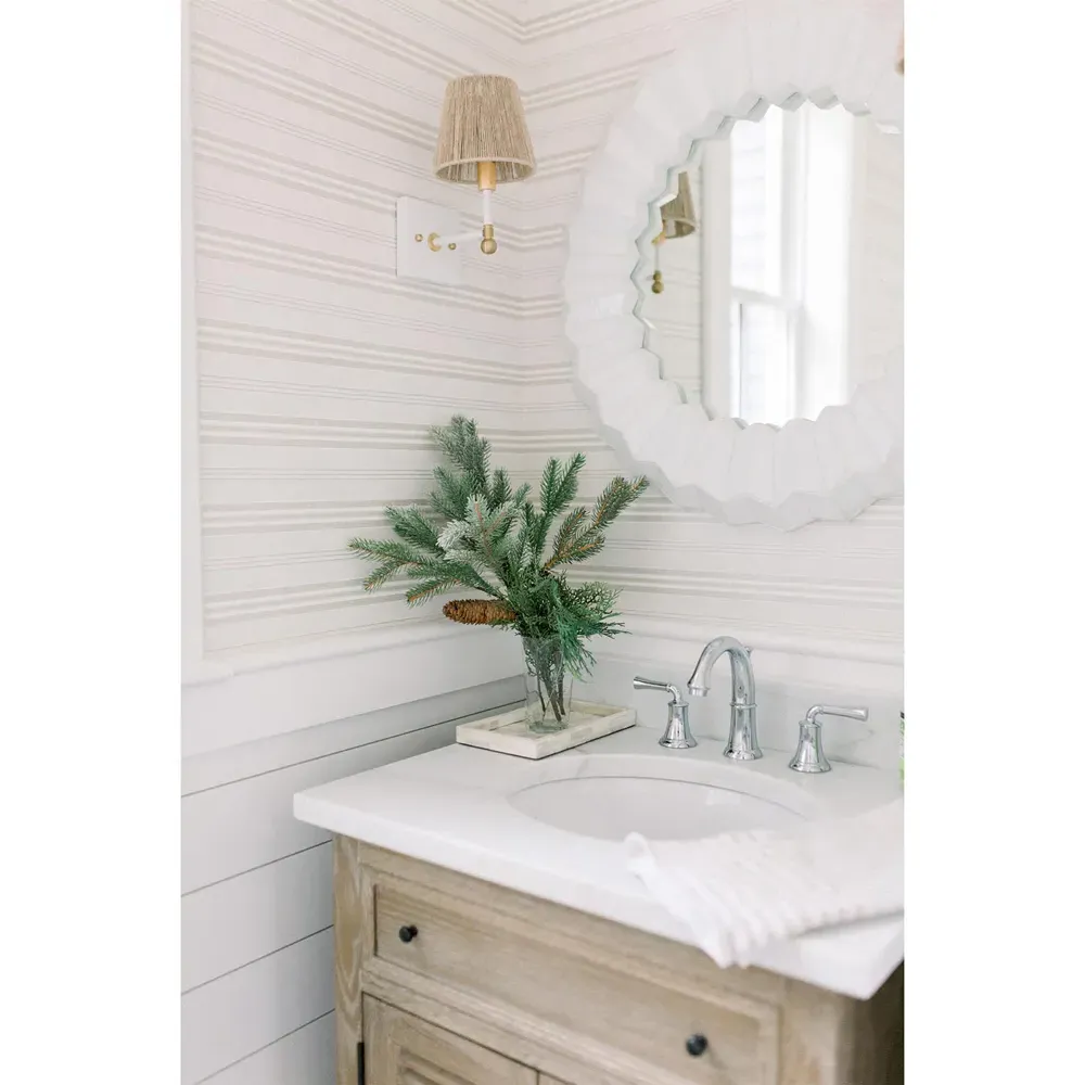 Hensley Armed Sconce - Nickel, Hemp