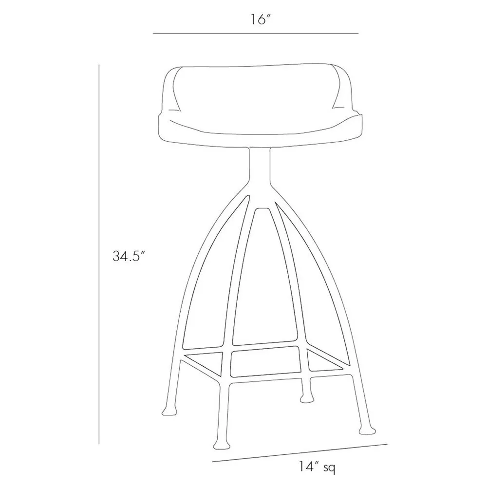 Henson Bar Stool - Brown, Mango Wood