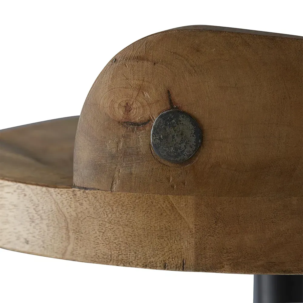 Henson Swivel Counter Stool - Brown, Mango Wood