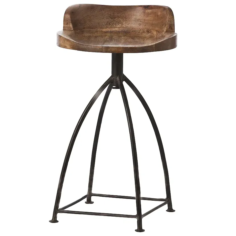 Henson Swivel Counter Stool - Brown, Mango Wood image