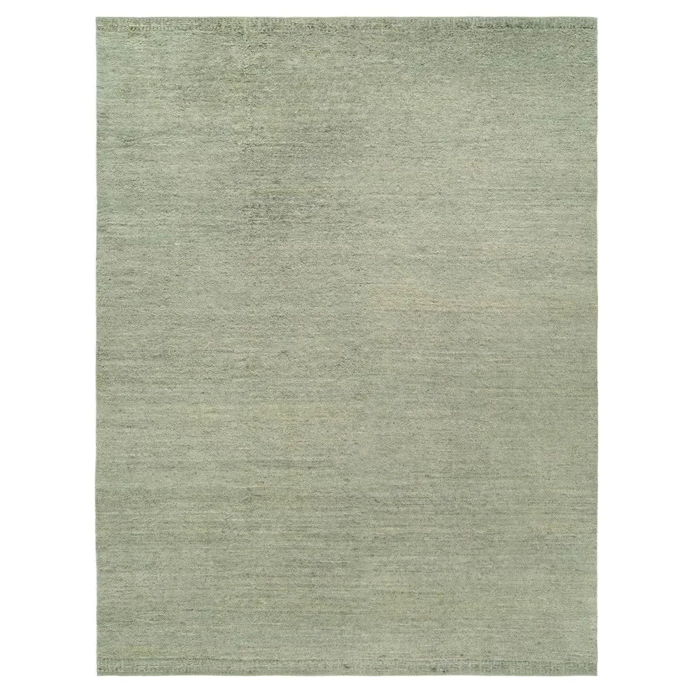 Hera Hand Knotted Rug - Green, Wool