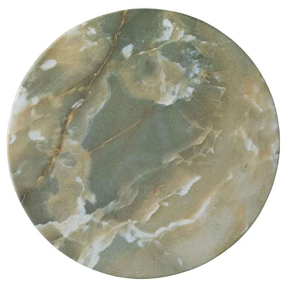 Herbie Round Drum Accent Table - Jade, Faux Marble