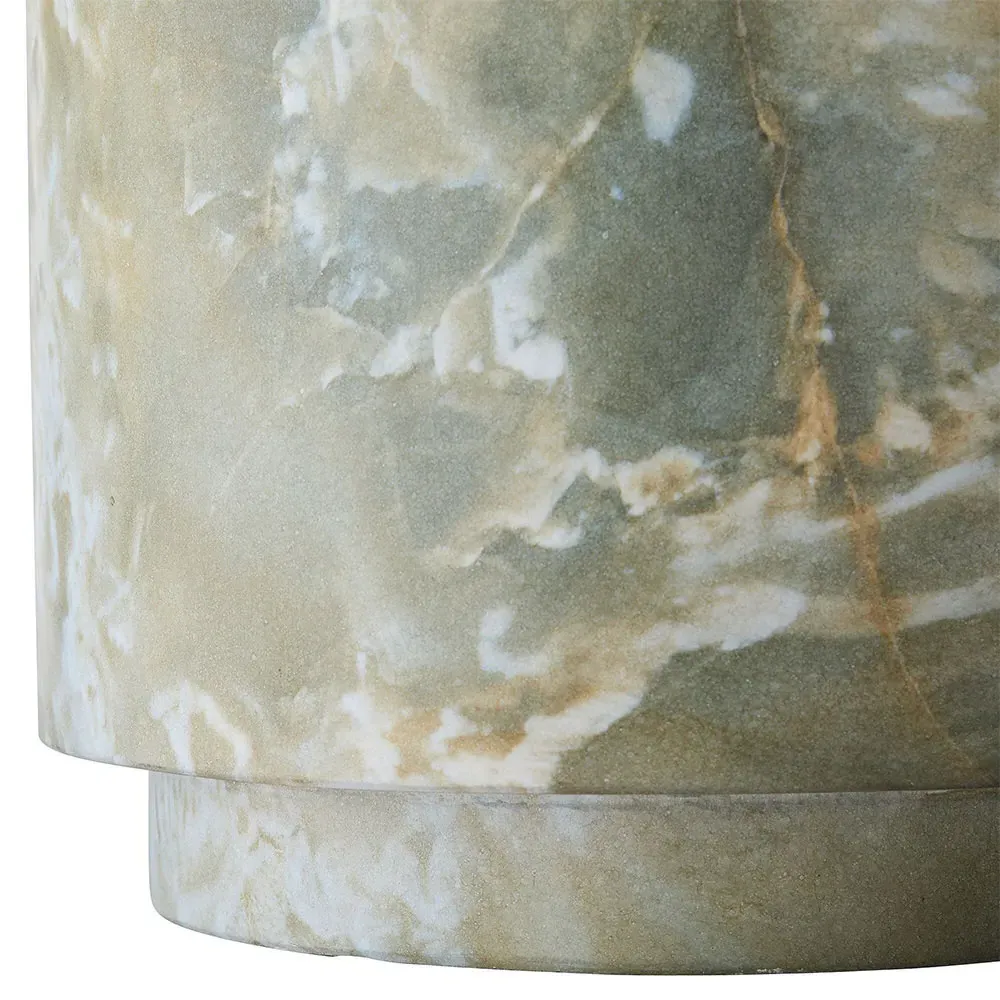 Herbie Round Drum Accent Table - Jade, Faux Marble