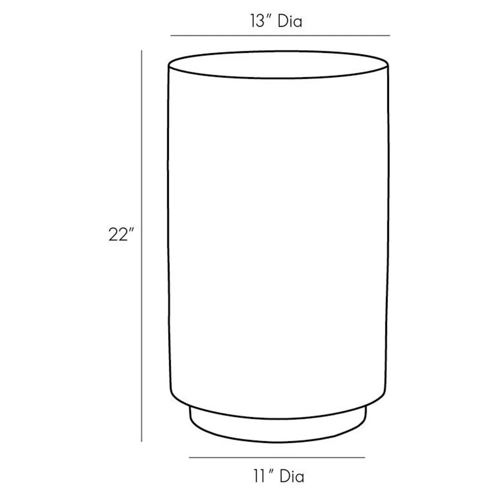 Herbie Round Drum Accent Table - Jade, Faux Marble