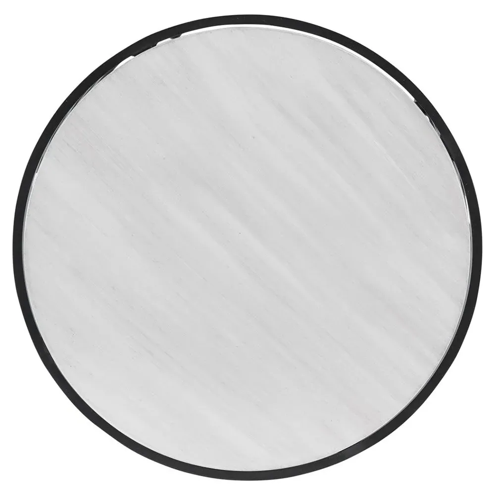 Hermine Accent Side Table - Black, Aluminum