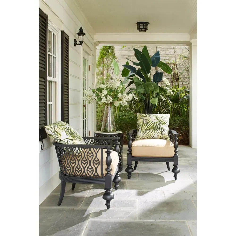 Hermine Accent Side Table - Black, Aluminum