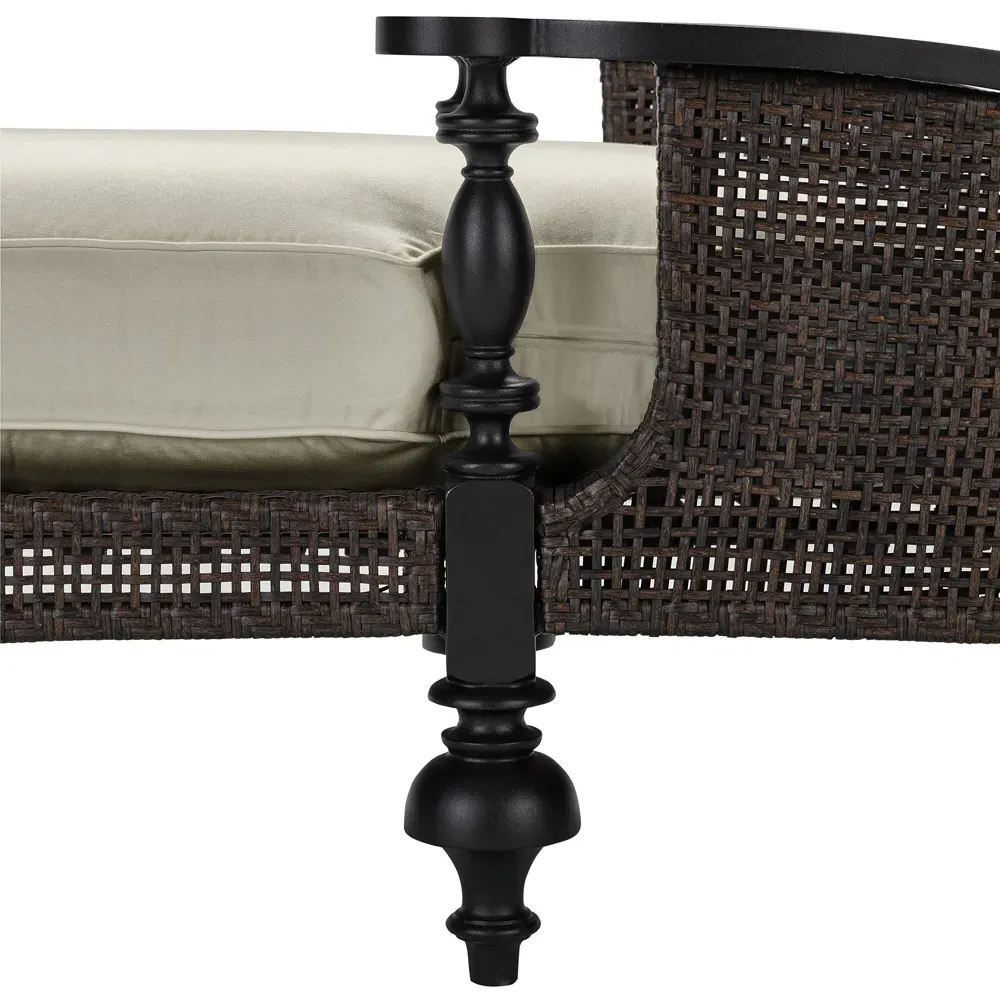 Hermine Adjustable Outdoor Chaise Lounge - Beige, Aluminum